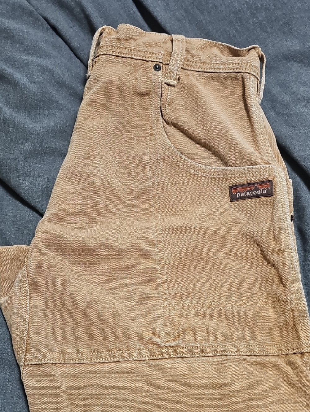 Patagonia Brown Cargo Pants with Orange Trim - Picture 5 of 6